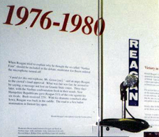 Molloy microphone on permanent display at Reagan Presidential Library in California